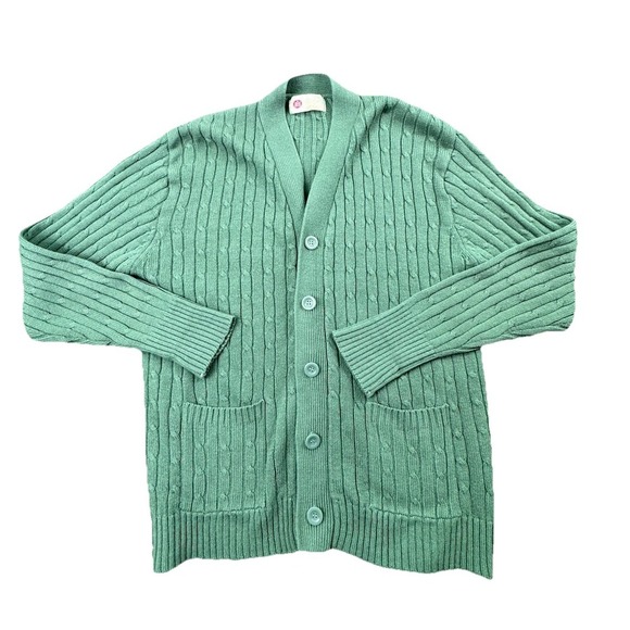 Sears Other - Vintage Sears Kings Road Grunge Light Green Button Knit‎ Cardigan Size Medium